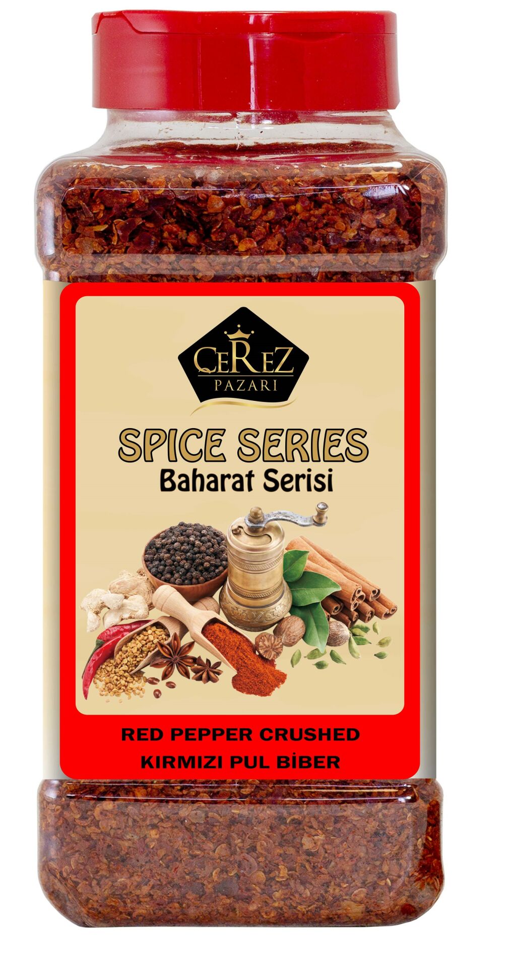 Kırmızı Pul Biber Acı Büyük Pet 450gr