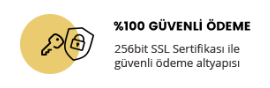 %100 güvenli ödeme