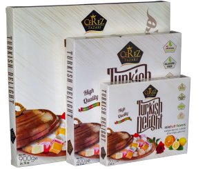 Karışık Meyve  Aromalı Lokum (Glikozsuz, Vegan Lokum) 200g