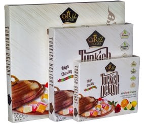 Karışık Meyve  Aromalı Lokum (Glikozsuz, Vegan Lokum) 200g