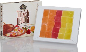 Karışık Meyve  Aromalı Lokum (Glikozsuz, Vegan Lokum) 200g