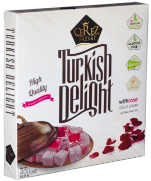 Gül Aromalı Lokum (Glikozsuz, Vegan Lokum)