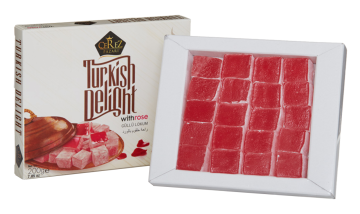Gül Aromalı Lokum (Glikozsuz, Vegan Lokum)