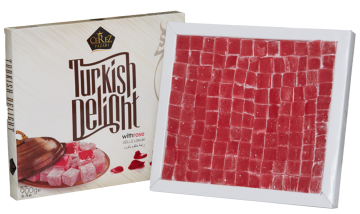 Gül Aromalı Lokum (Glikozsuz, Vegan Lokum)