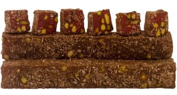 Toz Kakao Kaplı Nar Aromalı Fıstıklı Lokum 500gr