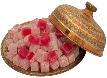 Çilek Aromalı Lokum (Glikozsuz, Vegan Lokum)