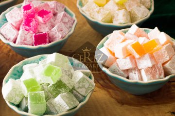 Çilek Aromalı Lokum (Glikozsuz, Vegan Lokum)