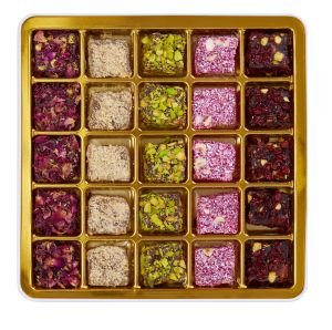 Hediyelik Metal Kutuda Vegan, Glutensiz ve Glikozsuz Kral Lokum 500gr