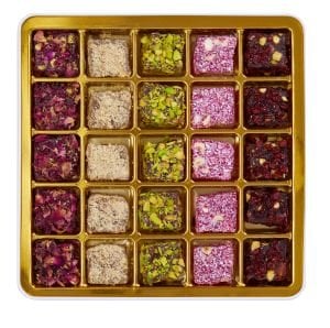 Hediyelik Metal Kutuda Vegan, Glutensiz ve Glikozsuz Kral Lokum 500gr