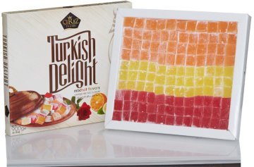 Karışık Meyve Aromalı Lokum (Glikozsuz, Vegan Lokum) 900g