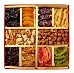 Spesiyal Kuruyemiş ve Kuru Meyveler Hediyelik Turuncu Kutuda 650gr