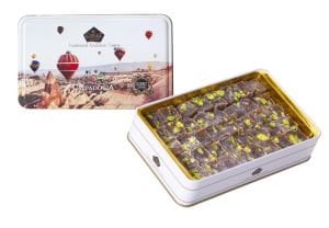 Çifte Kavrulmuş Extra Antep Fıstıklı Duble Hediyelik Metal Kutuda 370gr