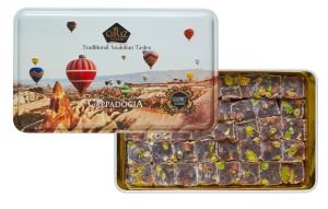 Çifte Kavrulmuş Extra Antep Fıstıklı Duble Hediyelik Metal Kutuda 370gr