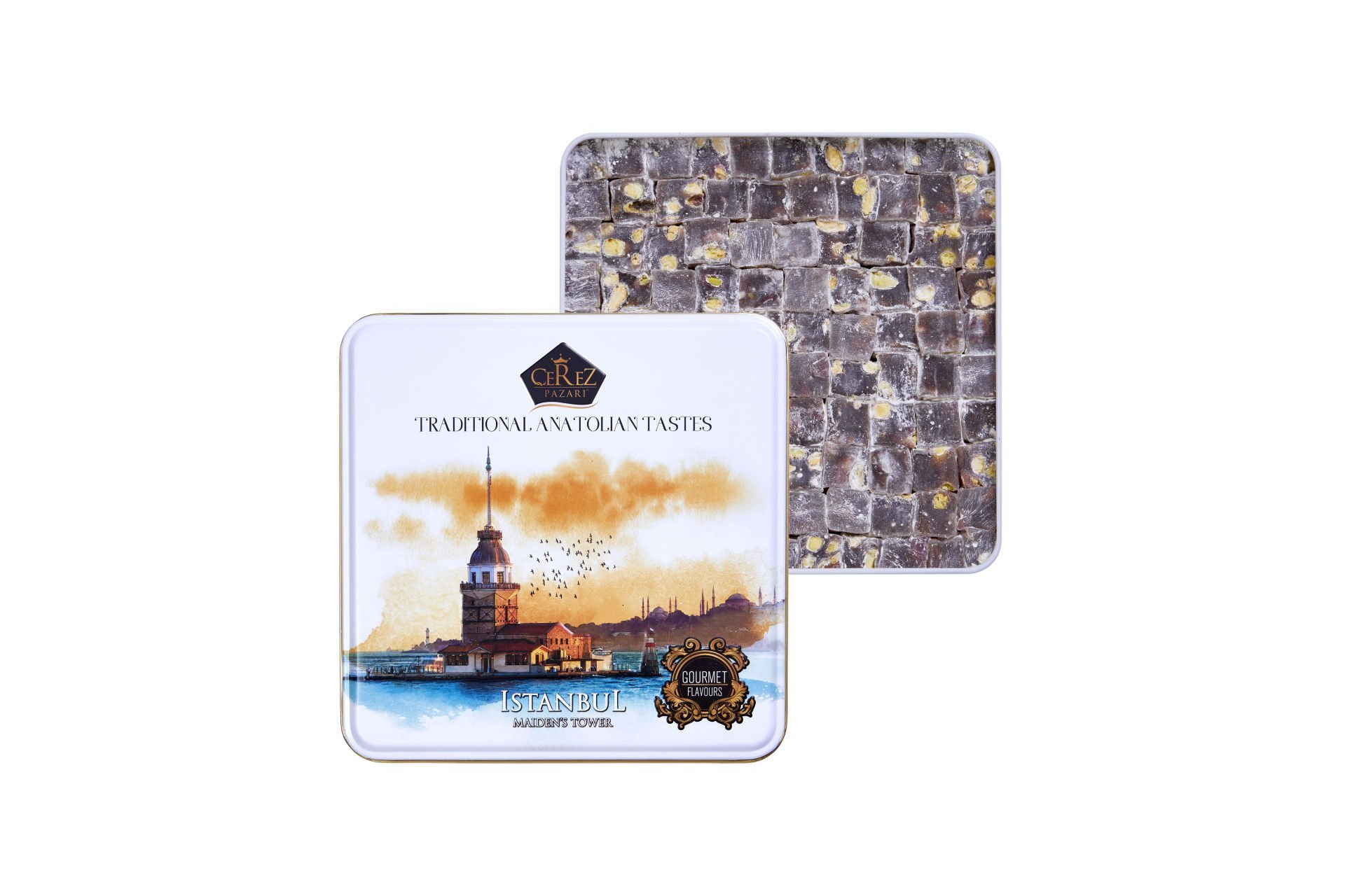 Hediyelik Metal Kutuda 800gr Extra Antep Fıstıklı Lokum